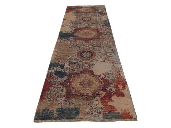 2' 9 x 10' 6 Hand Knotted Mamluk Ziegler Runner Rug