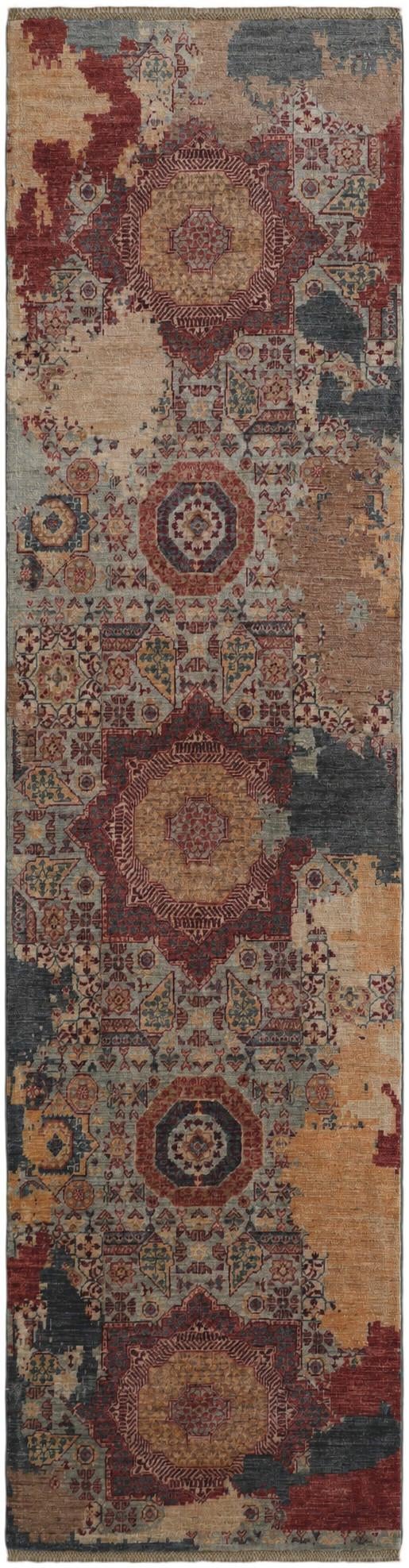 2' 9 x 10' 6 Hand Knotted Mamluk Ziegler Runner Rug