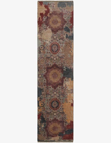 2' 9 x 10' 6 Hand Knotted Mamluk Ziegler Runner Rug