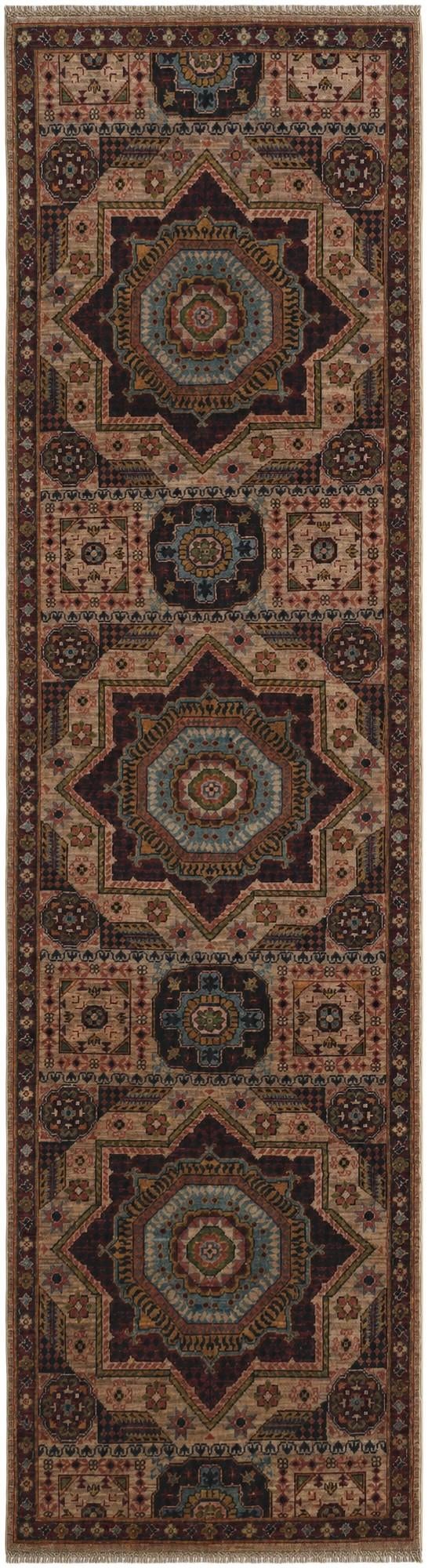 2' 9 x 9' 10 Hand Knotted Mamluk Ziegler Runner Rug