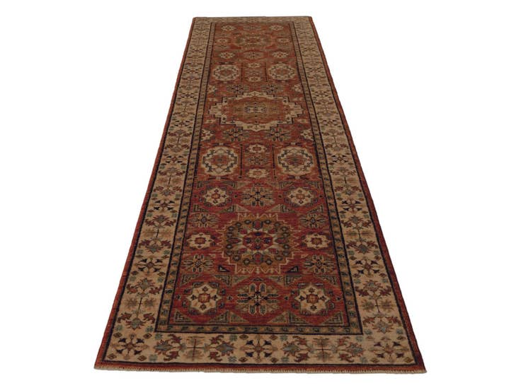 Detail image of 2' 7 x 9' 11 Hand Knotted Mamluk Ziegler Runner Rug