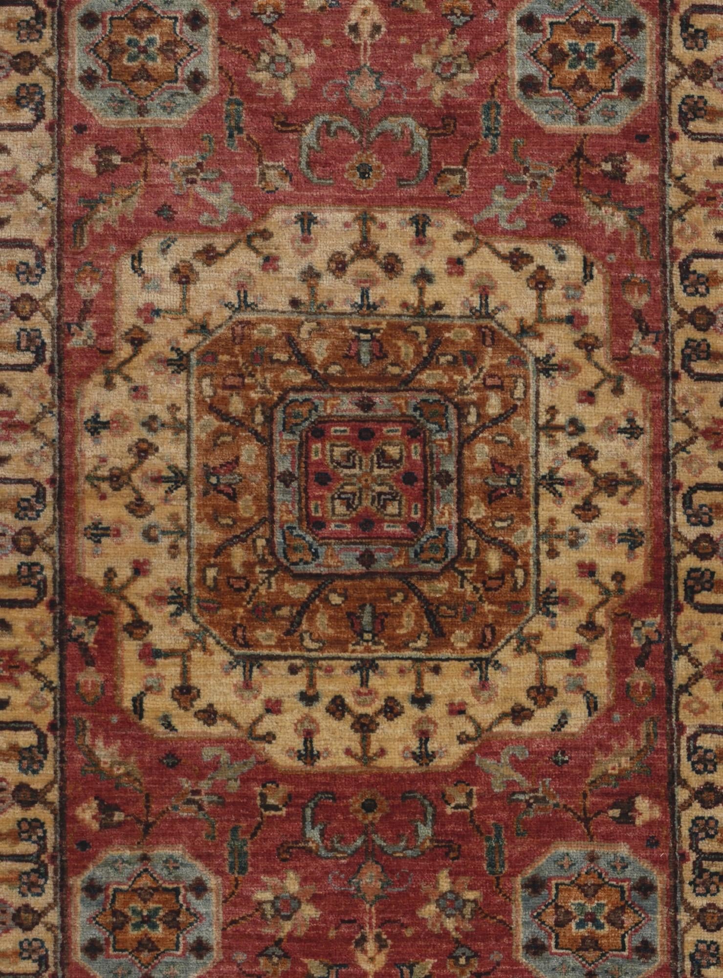 2' 9 x 6' 8 Hand Knotted Mamluk Ziegler Runner Rug