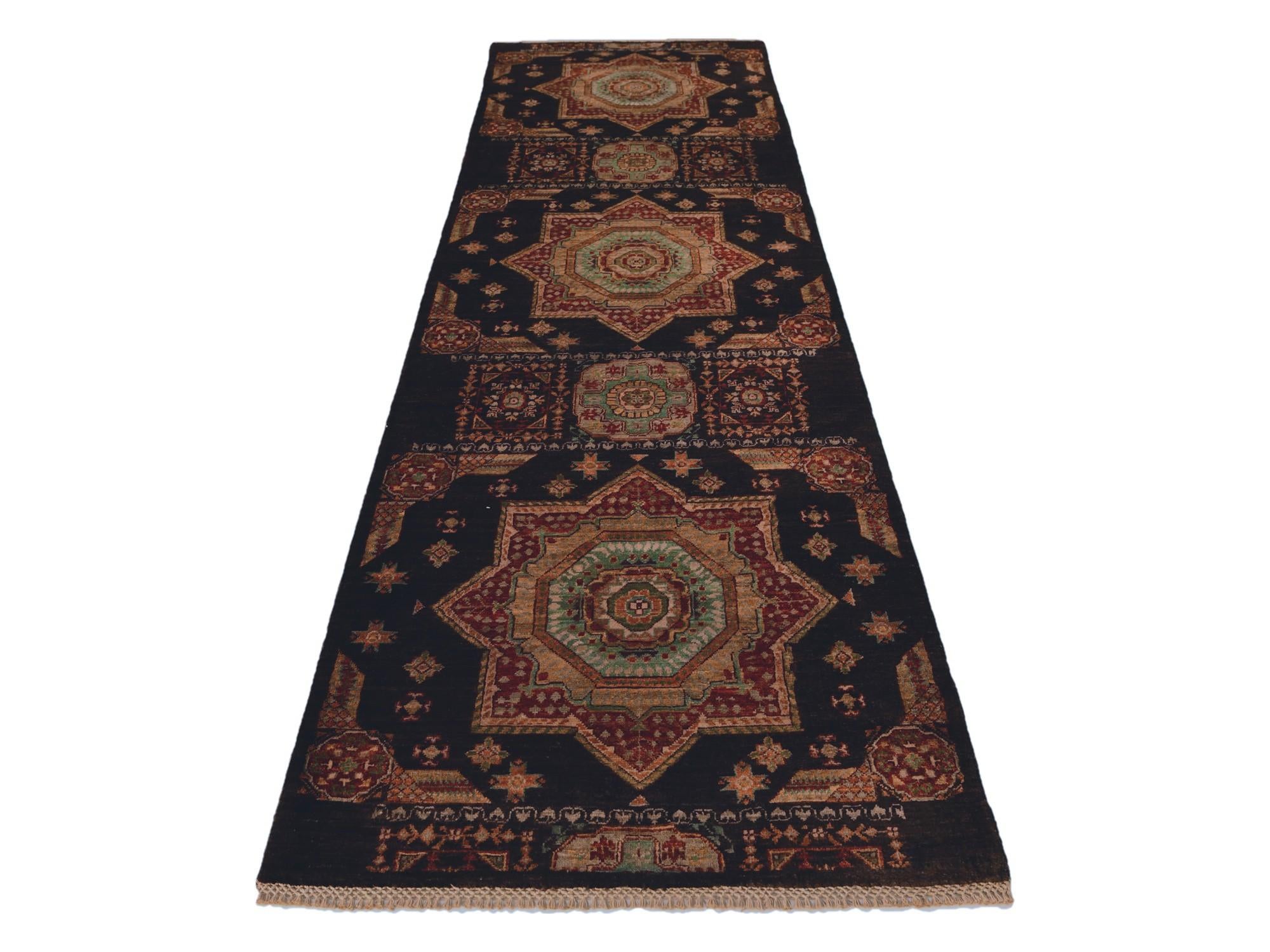 3' x 10' 3 Hand Knotted Mamluk Ziegler Runner Rug