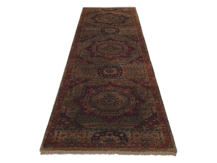 Detail image of 2' 9 x 9' 10 Hand Knotted Mamluk Ziegler Runner Rug