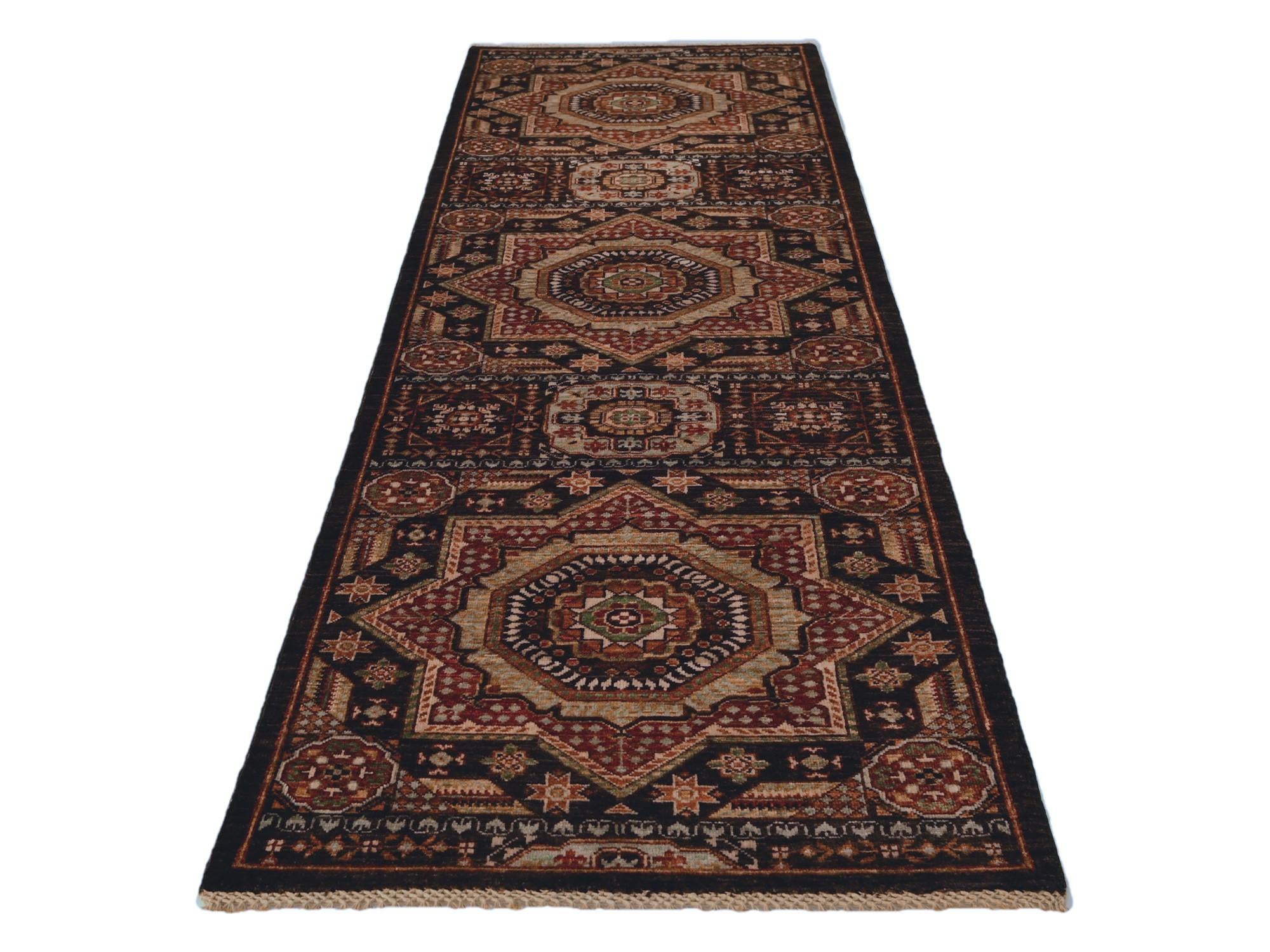 2' 8 x 9' 3 Hand Knotted Mamluk Ziegler Runner Rug