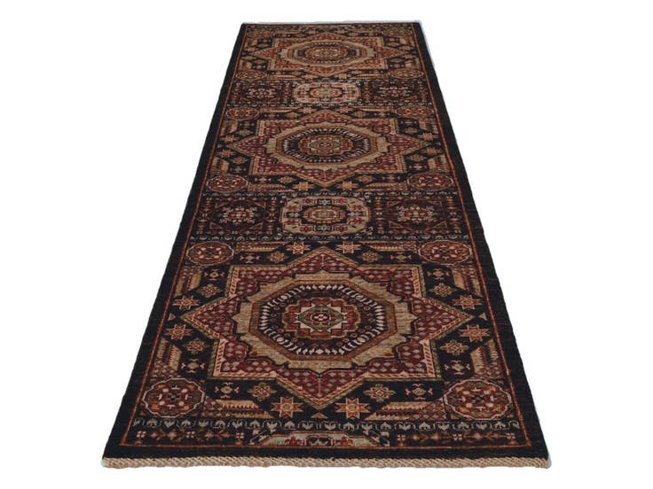 Detail image of 2' 8 x 9' 3 Hand Knotted Mamluk Ziegler Runner Rug