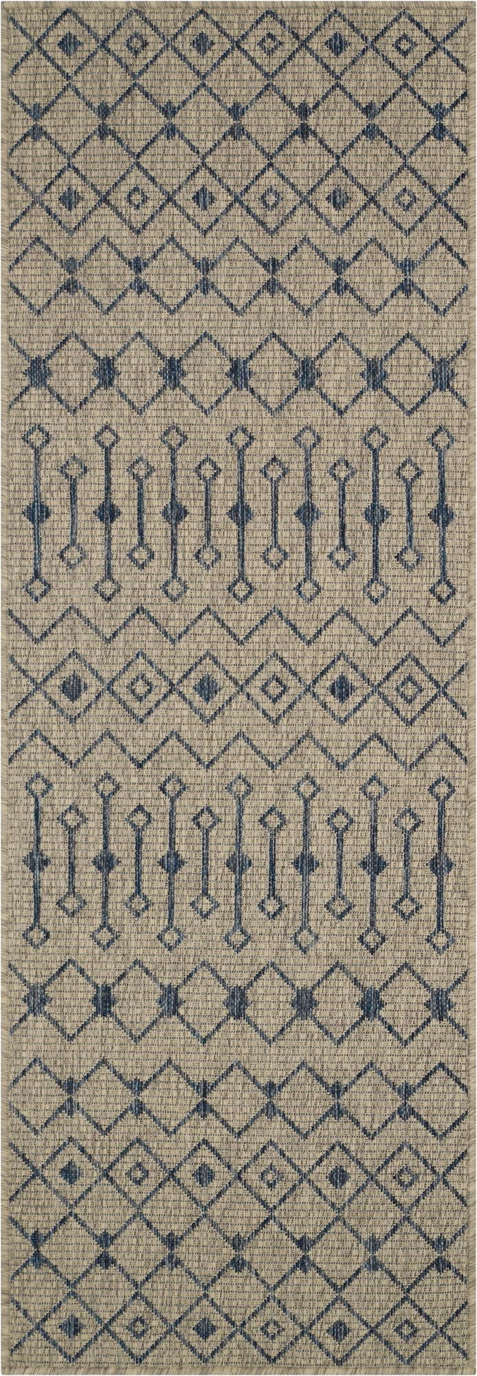 2' x 6'  Washable Trellis Indoor / Outdoor Runner Rug