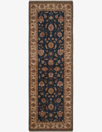 2' 11 x 8' Hand Knotted Pershawar Ziegler Runner Rug