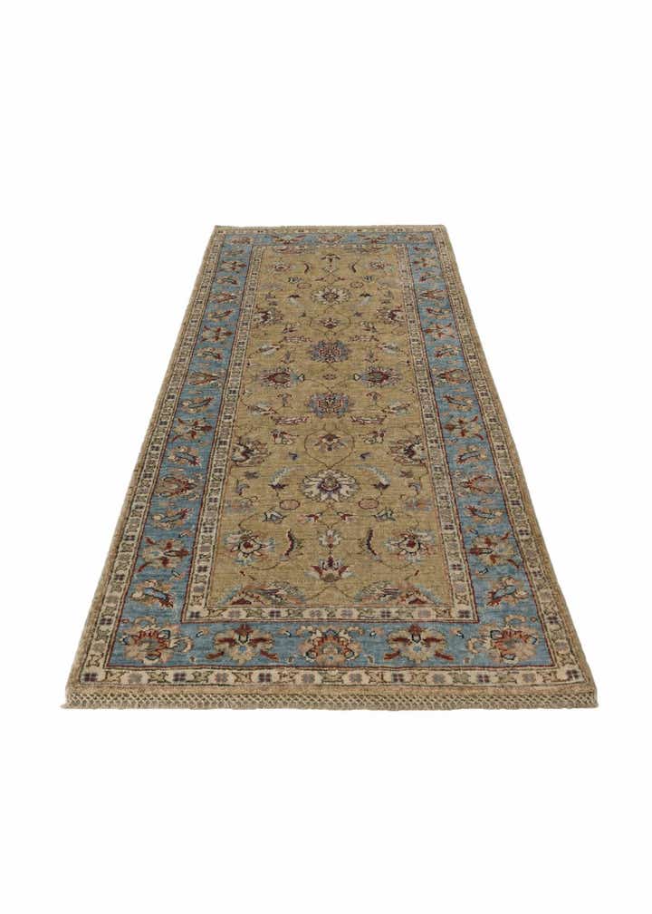 2' 6 x 6' 10 Hand Knotted Pershawar Ziegler Runner Rug