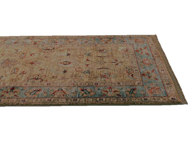 2' 6 x 6' 10 Hand Knotted Pershawar Ziegler Runner Rug