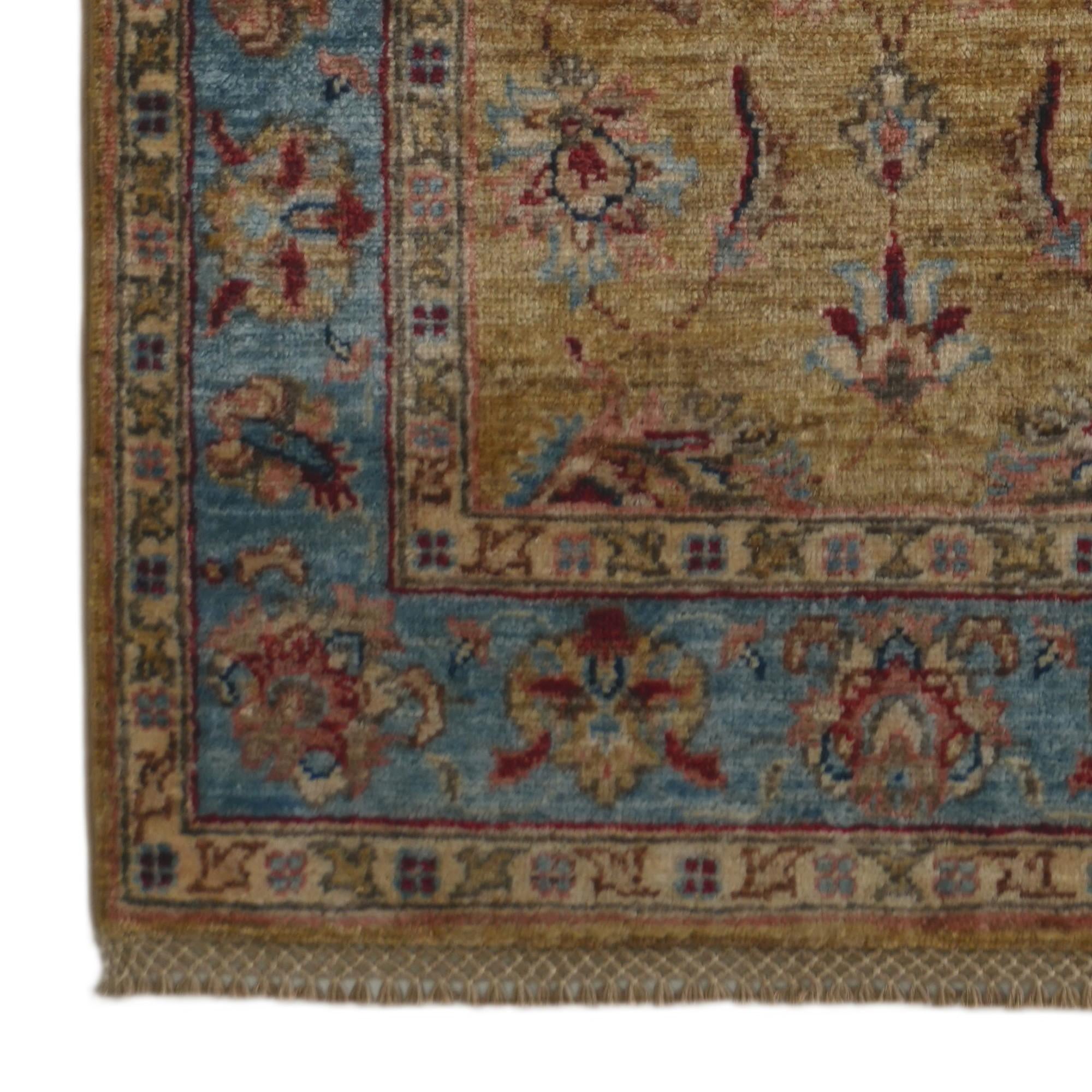 2' 6 x 6' 10 Hand Knotted Pershawar Ziegler Runner Rug