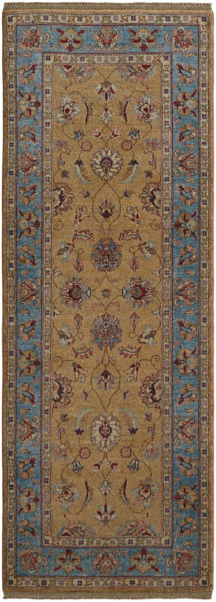 2' 6 x 6' 10 Hand Knotted Pershawar Ziegler Runner Rug