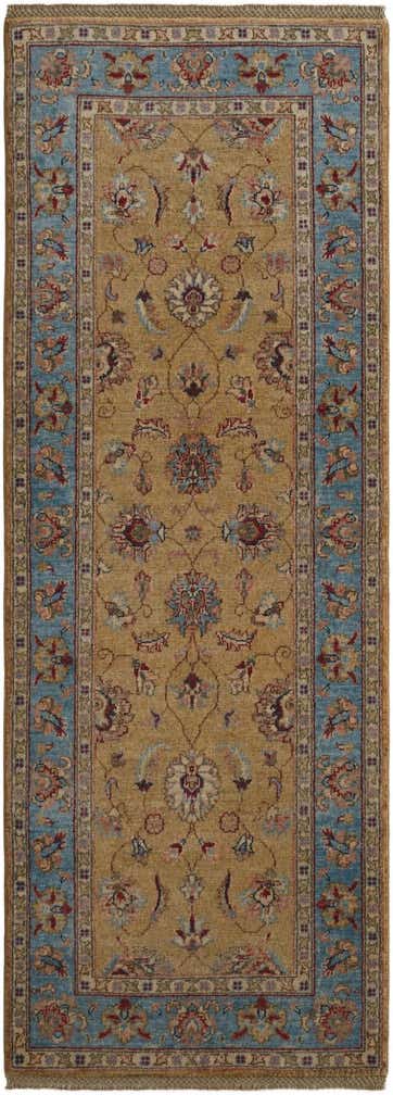 2' 6 x 6' 10 Hand Knotted Pershawar Ziegler Runner Rug