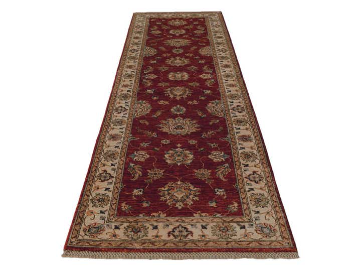 2' 7 x 8' 10 Hand Knotted Pershawar Ziegler Runner Rug
