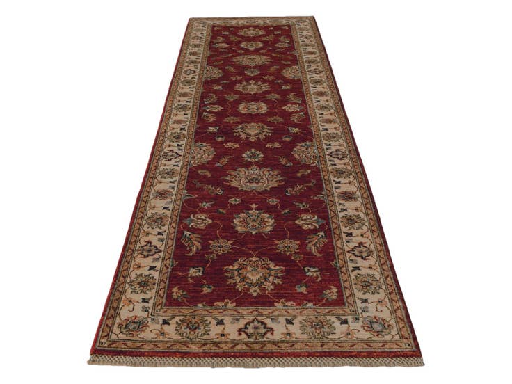 Detail image of 2' 7 x 8' 10 Hand Knotted Pershawar Ziegler Runner Rug