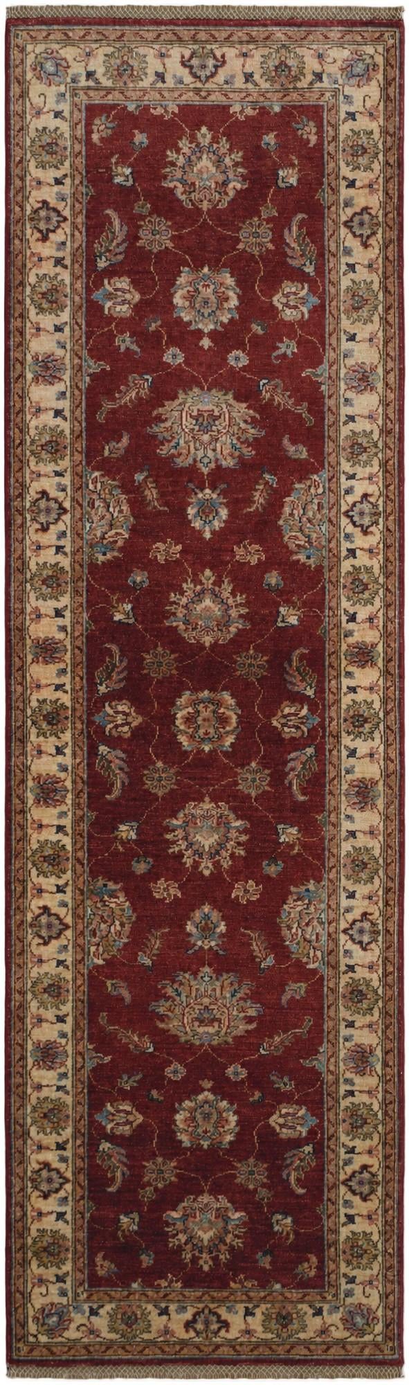 2' 7 x 8' 10 Hand Knotted Pershawar Ziegler Runner Rug