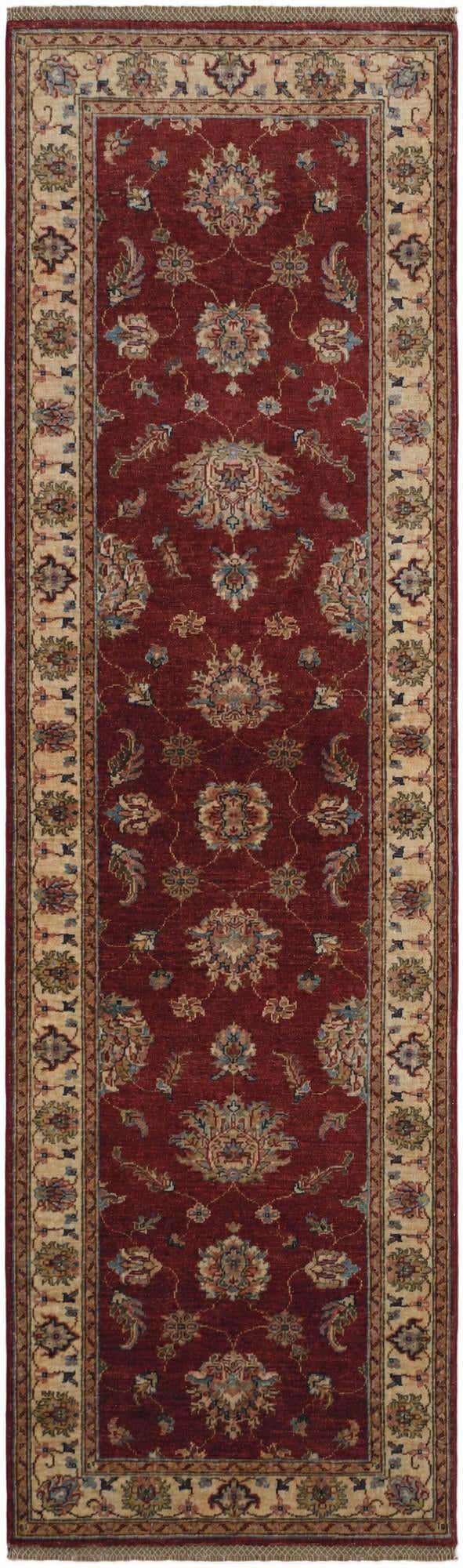 2' 7 x 8' 10 Hand Knotted Pershawar Ziegler Runner Rug