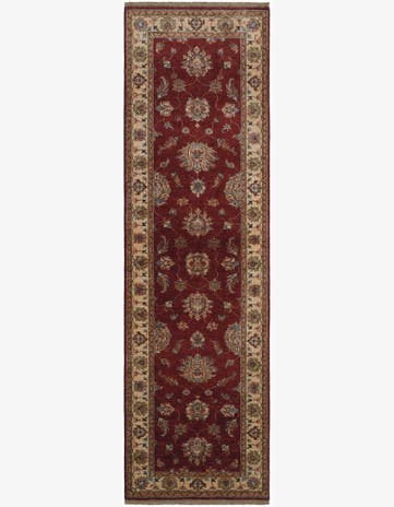 2' 7 x 8' 10 Hand Knotted Pershawar Ziegler Runner Rug