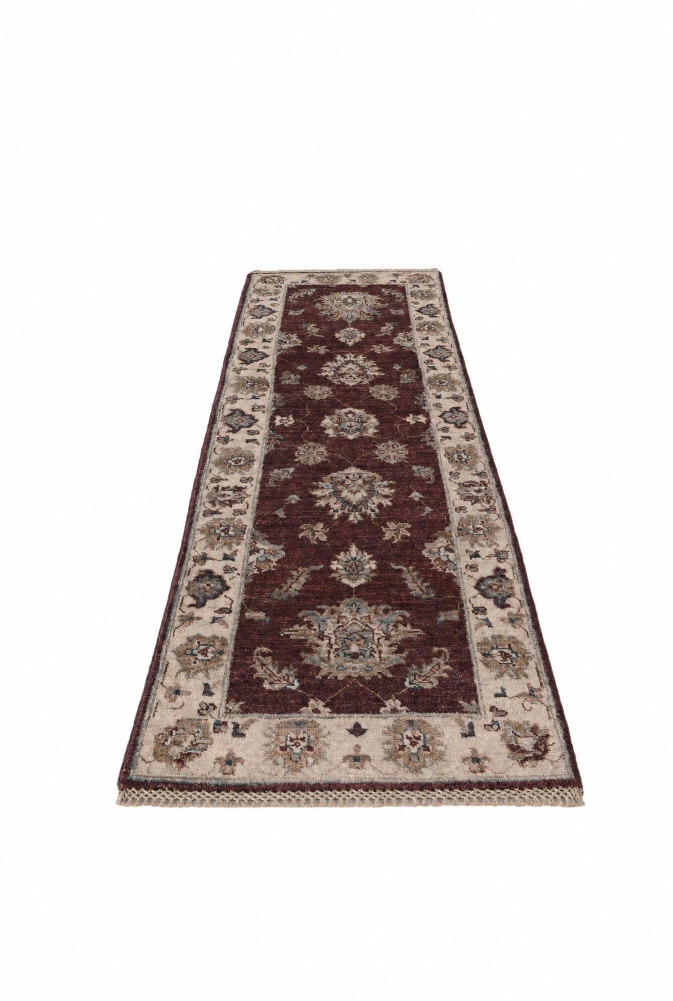 1' 11 x 6' 6 Hand Knotted Pershawar Ziegler Runner Rug