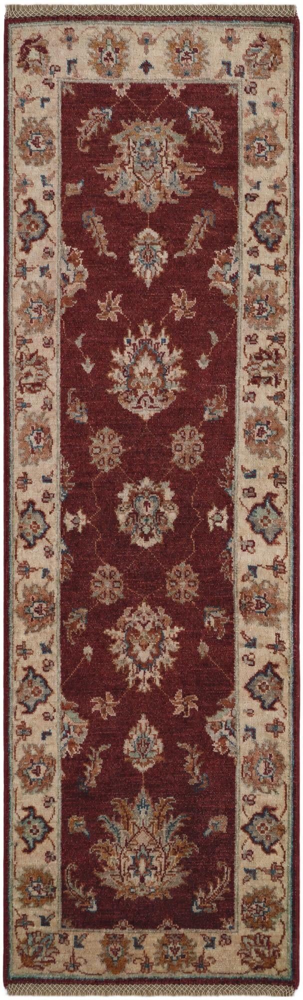 1' 11 x 6' 6 Hand Knotted Pershawar Ziegler Runner Rug