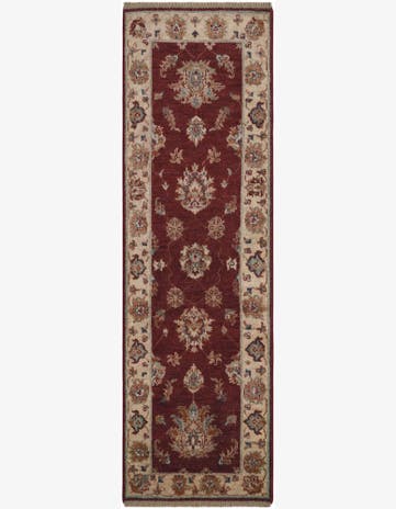 1' 11 x 6' 6 Hand Knotted Pershawar Ziegler Runner Rug