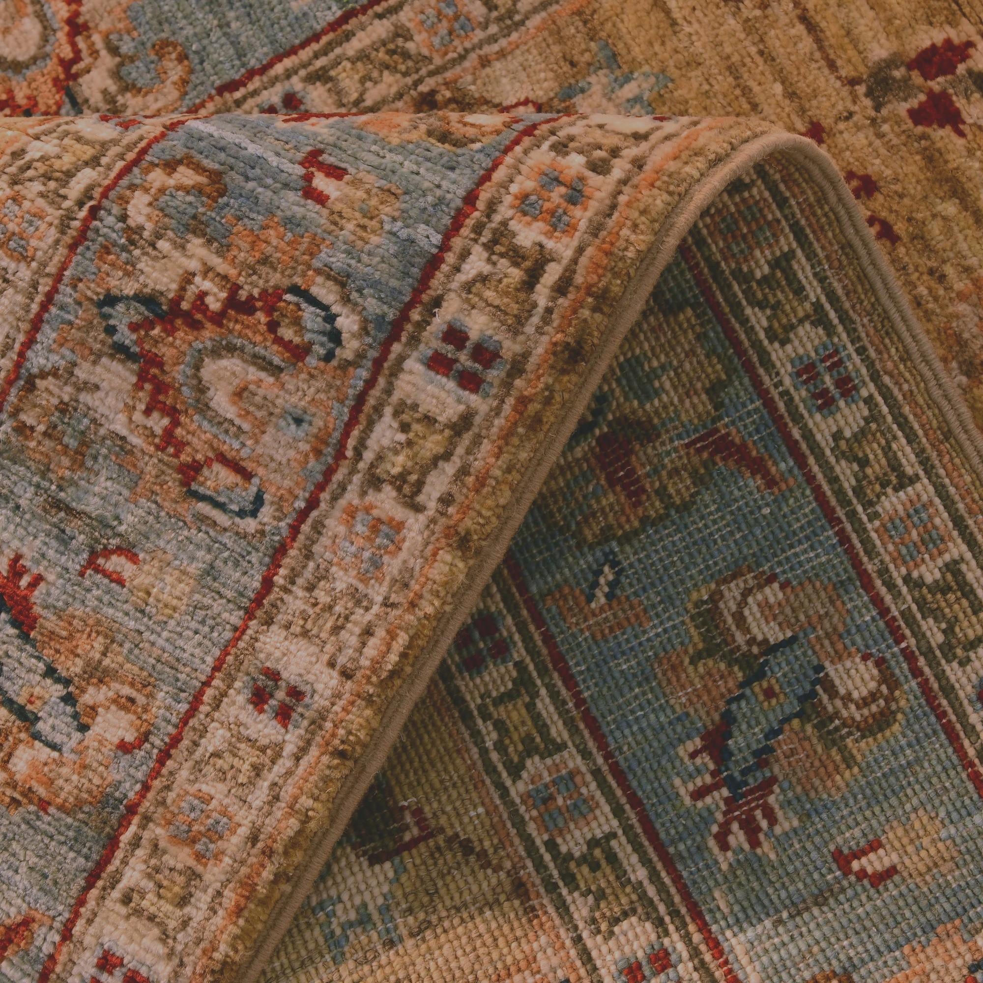 2' 6 x 6' 10 Hand Knotted Pershawar Ziegler Runner Rug