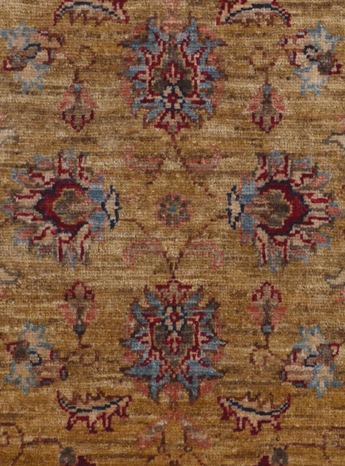 2' 6 x 6' 10 Hand Knotted Pershawar Ziegler Runner Rug