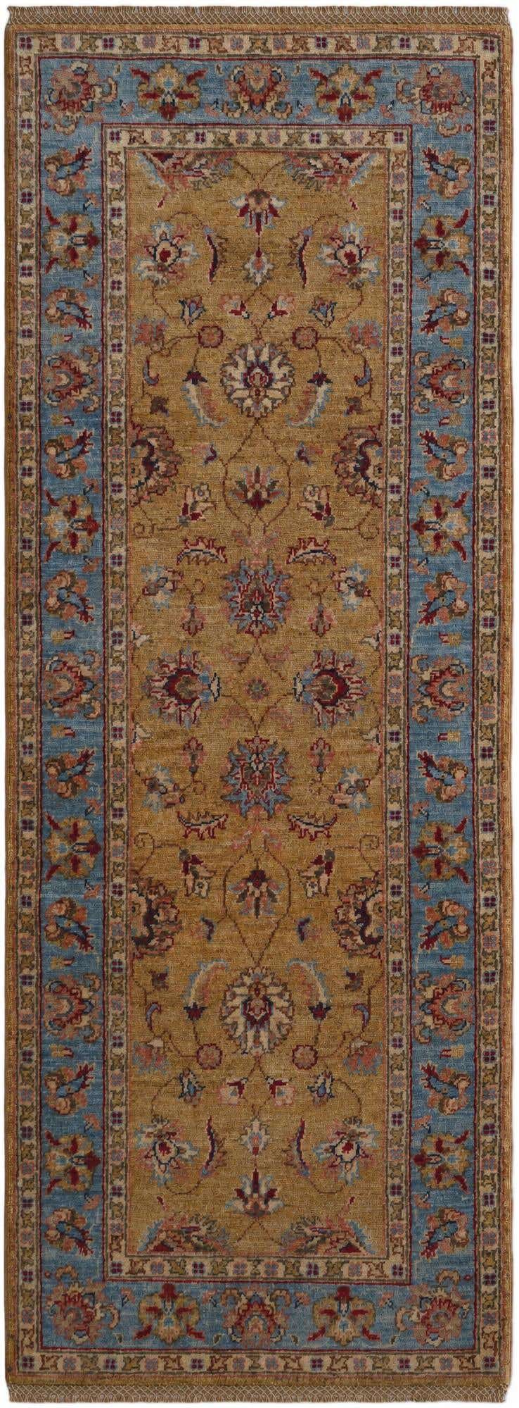 2' 6 x 6' 10 Hand Knotted Pershawar Ziegler Runner Rug