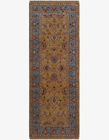 2' 6 x 6' 10 Hand Knotted Pershawar Ziegler Runner Rug