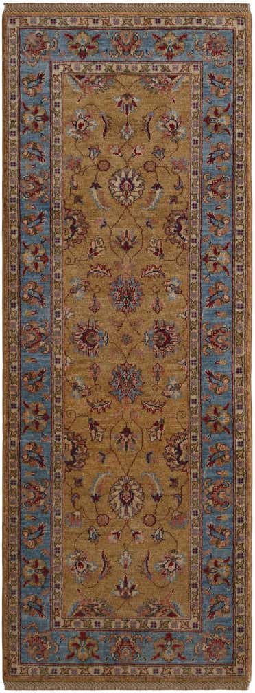 2' 6 x 6' 10 Hand Knotted Pershawar Ziegler Runner Rug