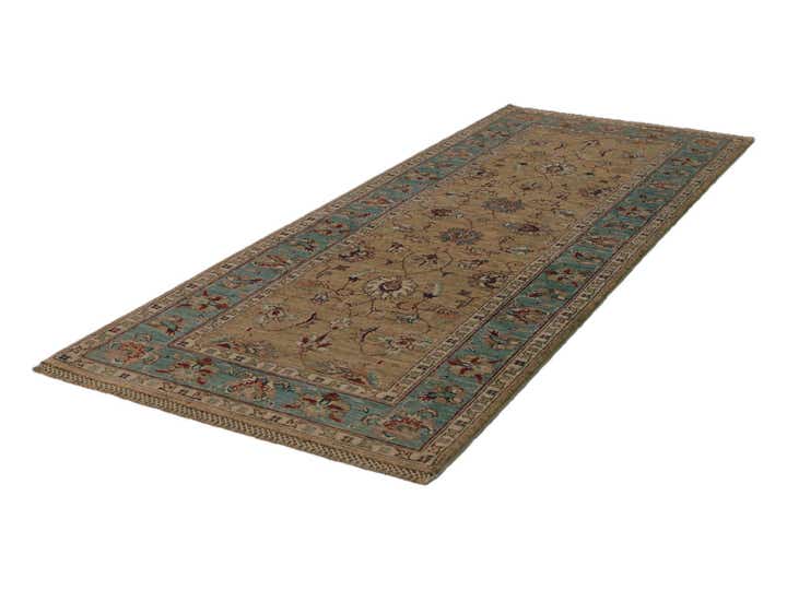 2' 6 x 6' 7 Hand Knotted Pershawar Ziegler Runner Rug