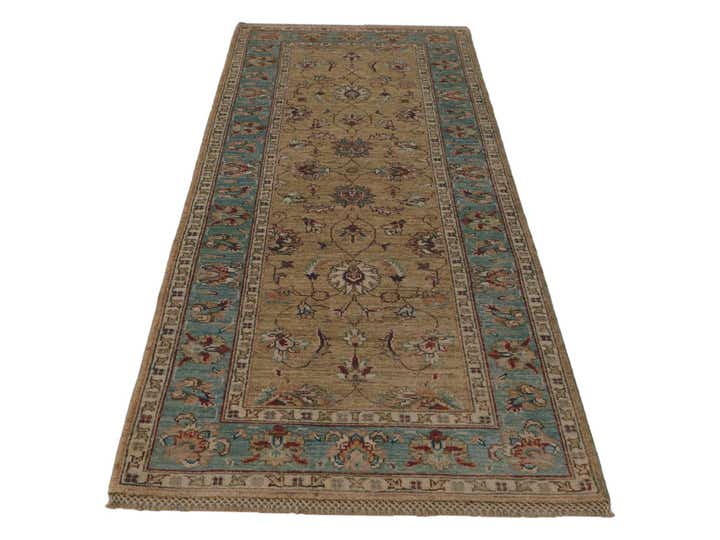 2' 6 x 6' 7 Hand Knotted Pershawar Ziegler Runner Rug