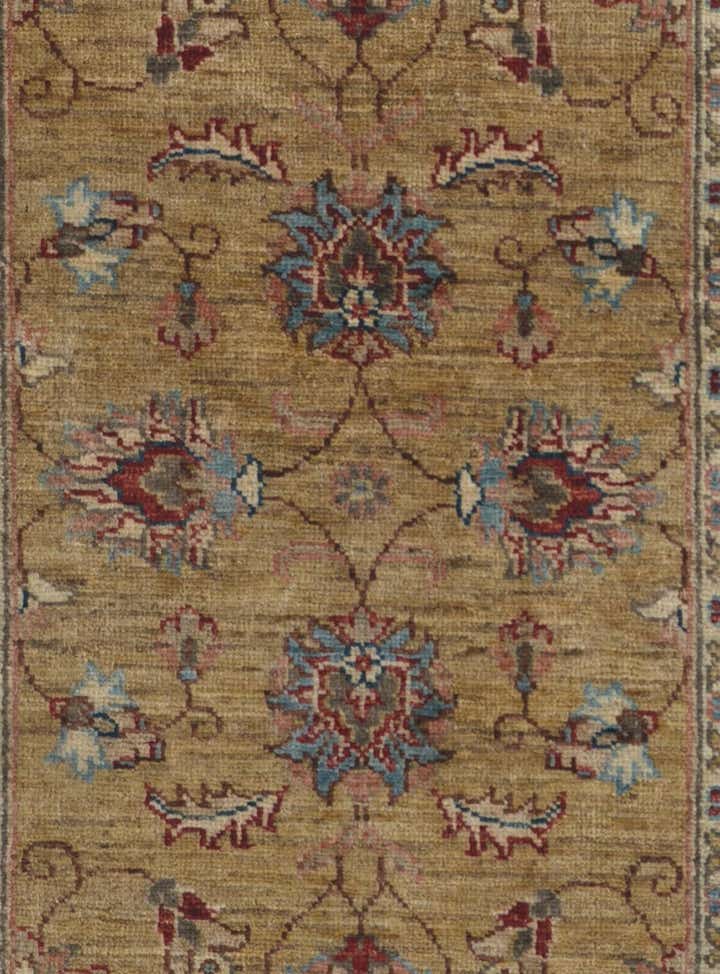 2' 6 x 6' 7 Hand Knotted Pershawar Ziegler Runner Rug