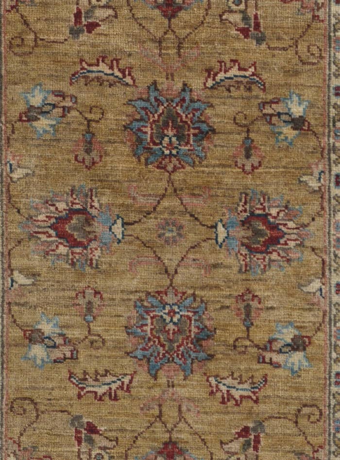 Detail image of 2' 6 x 6' 7 Hand Knotted Pershawar Ziegler Runner Rug