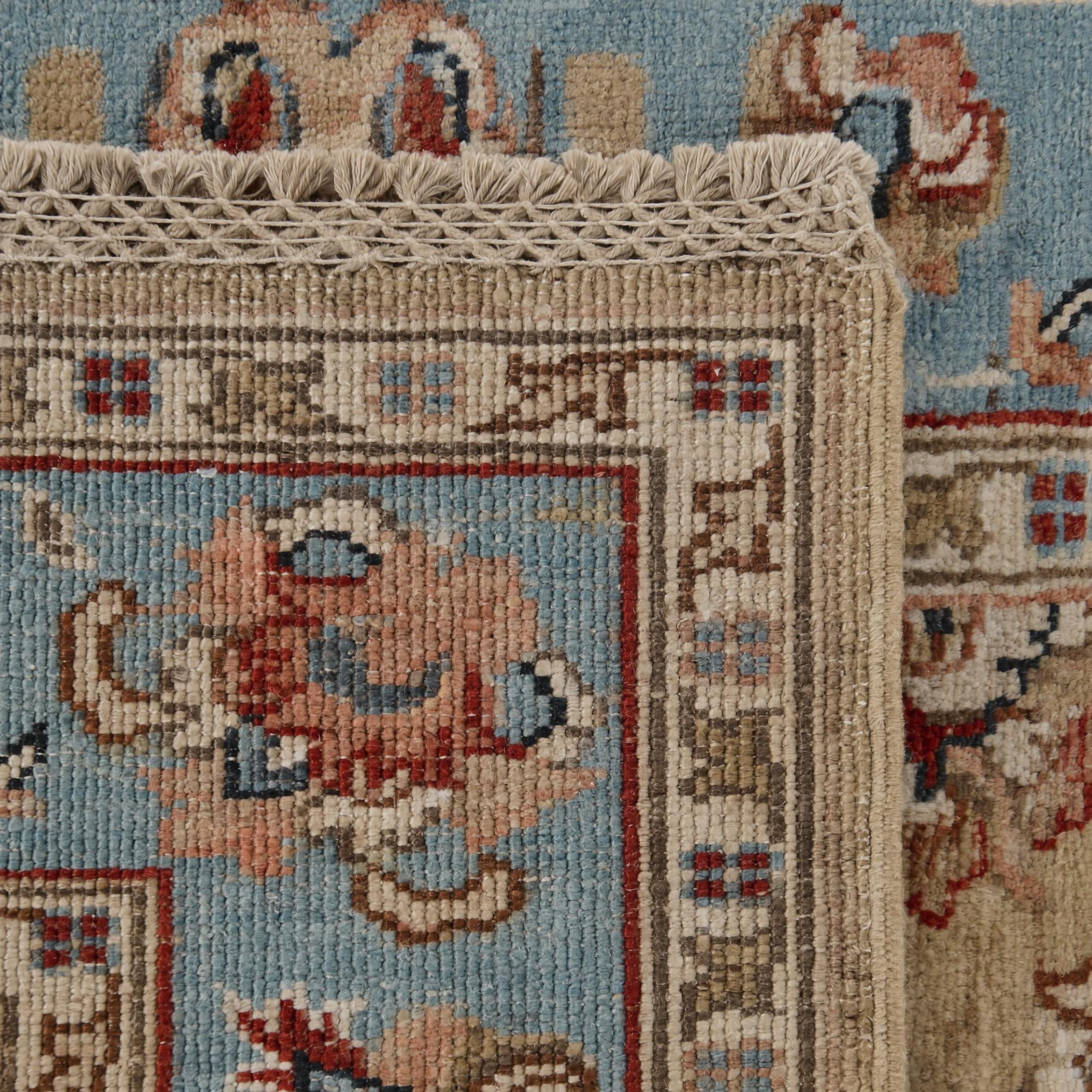 75cm x 200cm Hand Knotted Pershawar Ziegler Runner Rug