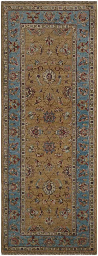 2' 6 x 6' 7 Hand Knotted Pershawar Ziegler Runner Rug