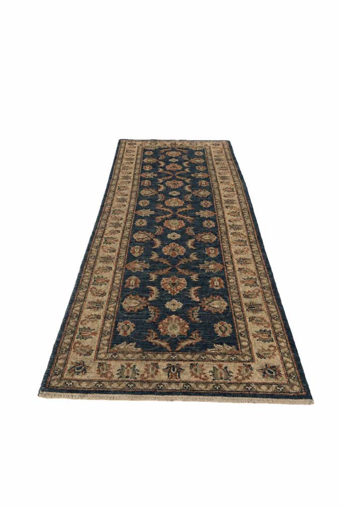 1' 10 x 8' 4 Hand Knotted Pershawar Ziegler Runner Rug