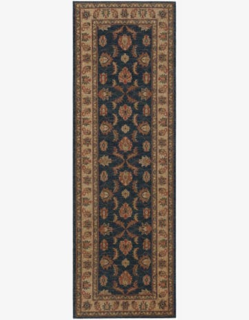 1' 10 x 8' 4 Hand Knotted Pershawar Ziegler Runner Rug