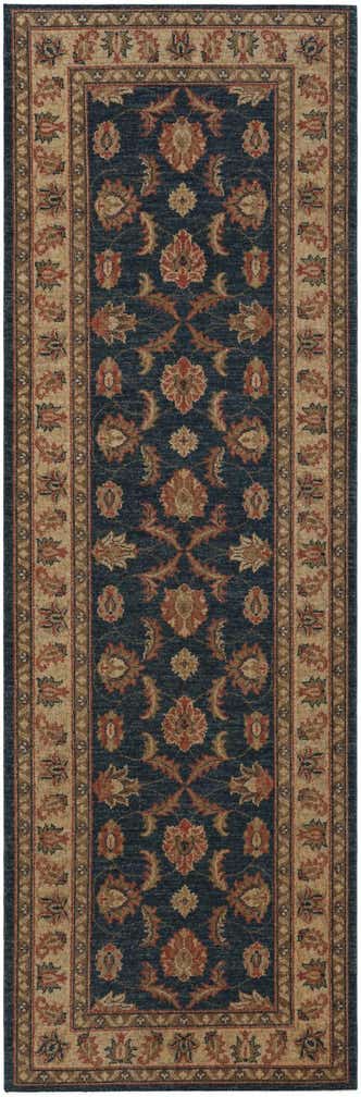1' 10 x 8' 4 Hand Knotted Pershawar Ziegler Runner Rug
