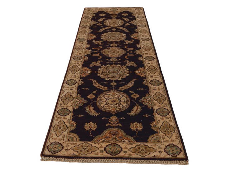 Detail image of 2' 7 x 8' 7 Hand Knotted Pershawar Ziegler Runner Rug