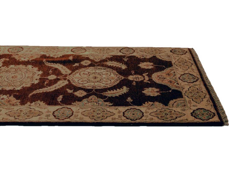 Detail image of 2' 7 x 8' 7 Hand Knotted Pershawar Ziegler Runner Rug
