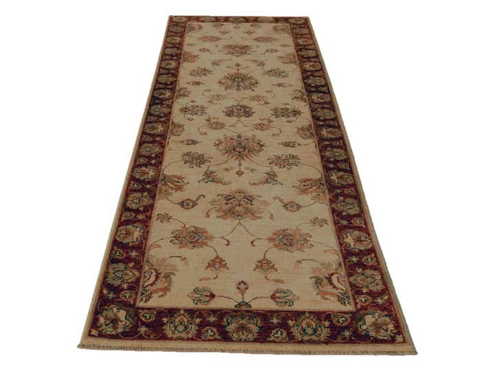 2' 10 x 8' 6 Hand Knotted Pershawar Ziegler Runner Rug