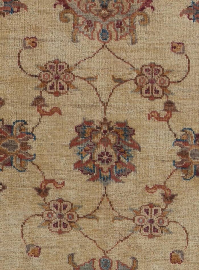 Detail image of 2' 10 x 8' 6 Hand Knotted Pershawar Ziegler Runner Rug