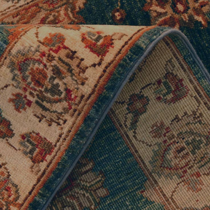Detail image of 2' 9 x 8' 3 Hand Knotted Pershawar Ziegler Runner Rug