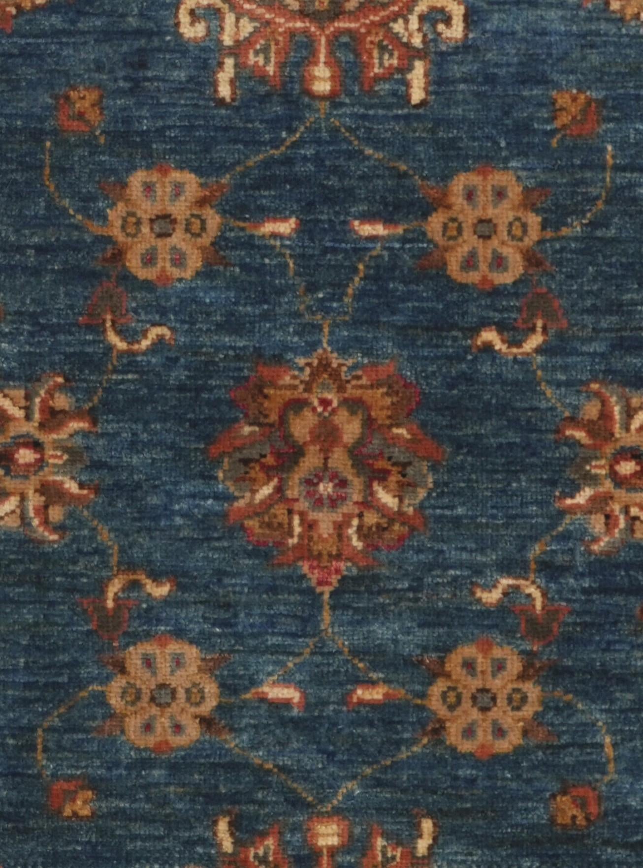 2' 9 x 8' 3 Hand Knotted Pershawar Ziegler Runner Rug