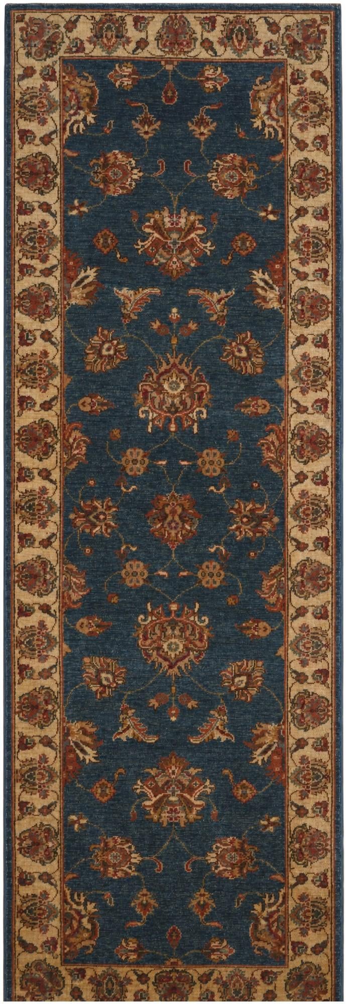 2' 9 x 8' 3 Hand Knotted Pershawar Ziegler Runner Rug