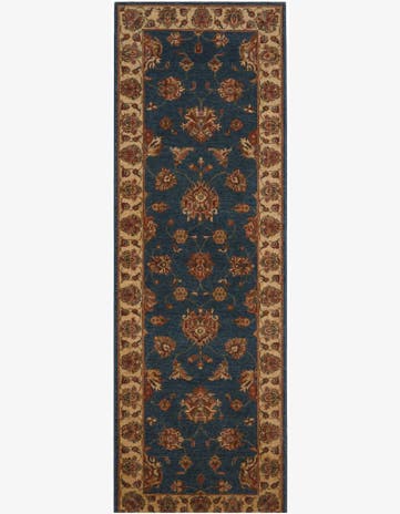 2' 9 x 8' 3 Hand Knotted Pershawar Ziegler Runner Rug