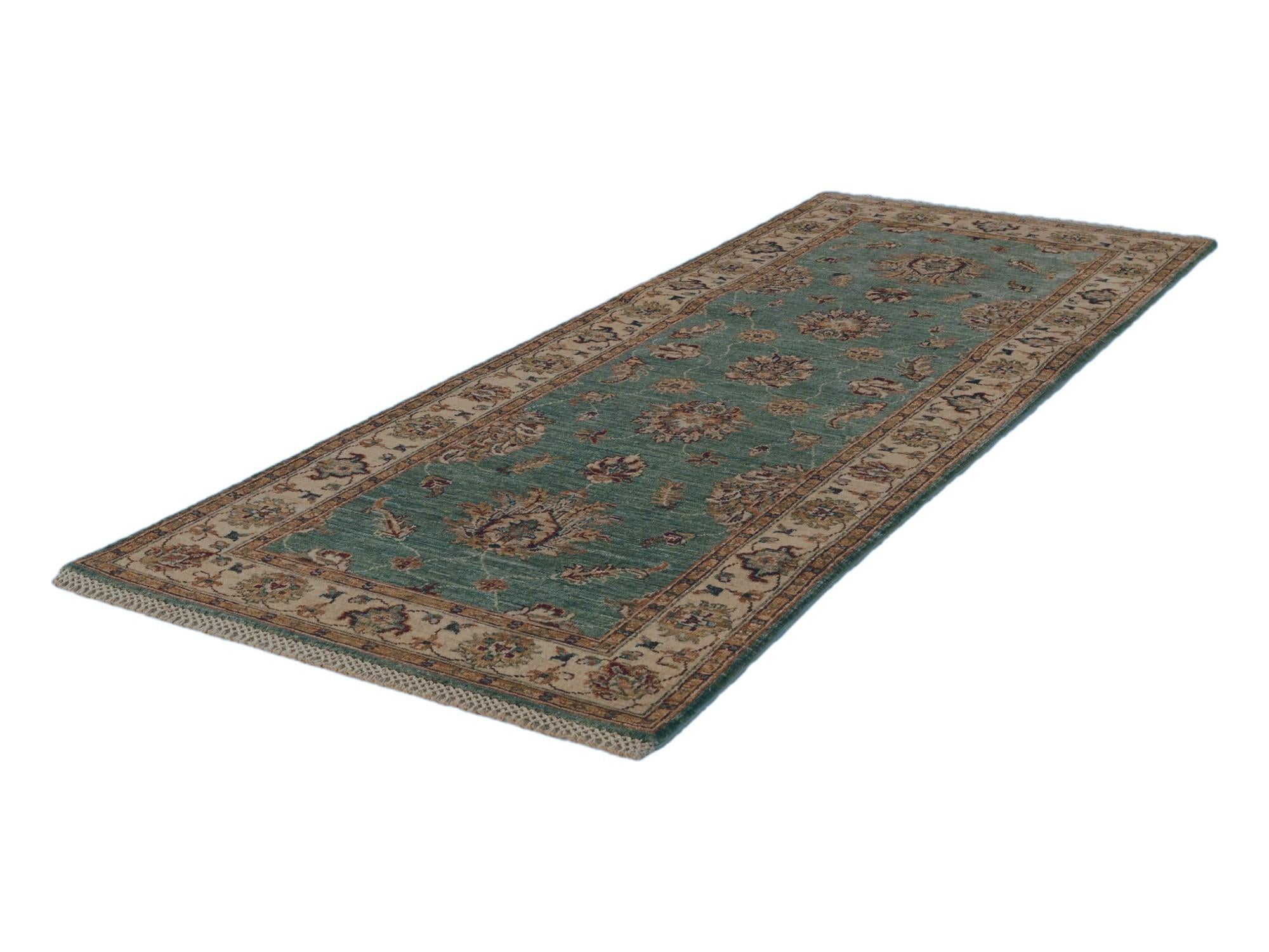 2' 8 x 7' Hand Knotted Pershawar Ziegler Runner Rug