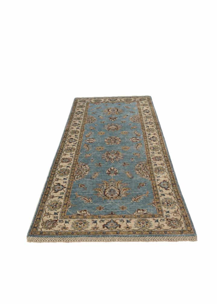 2' 8 x 7' Hand Knotted Pershawar Ziegler Runner Rug