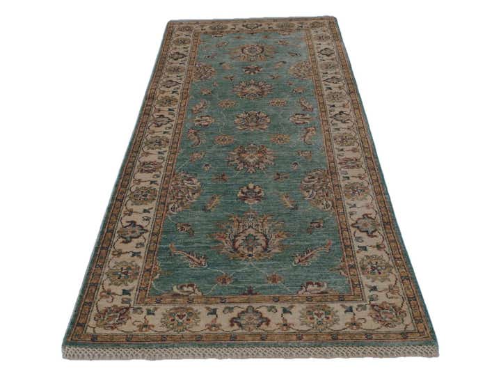2' 8 x 7' Hand Knotted Pershawar Ziegler Runner Rug